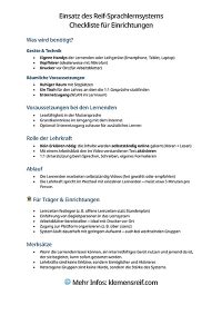 📝 Checkliste für Einrichtungen